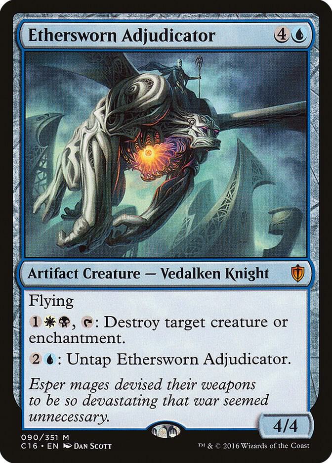 Ethersworn Adjudicator 90 card from Commander 2016