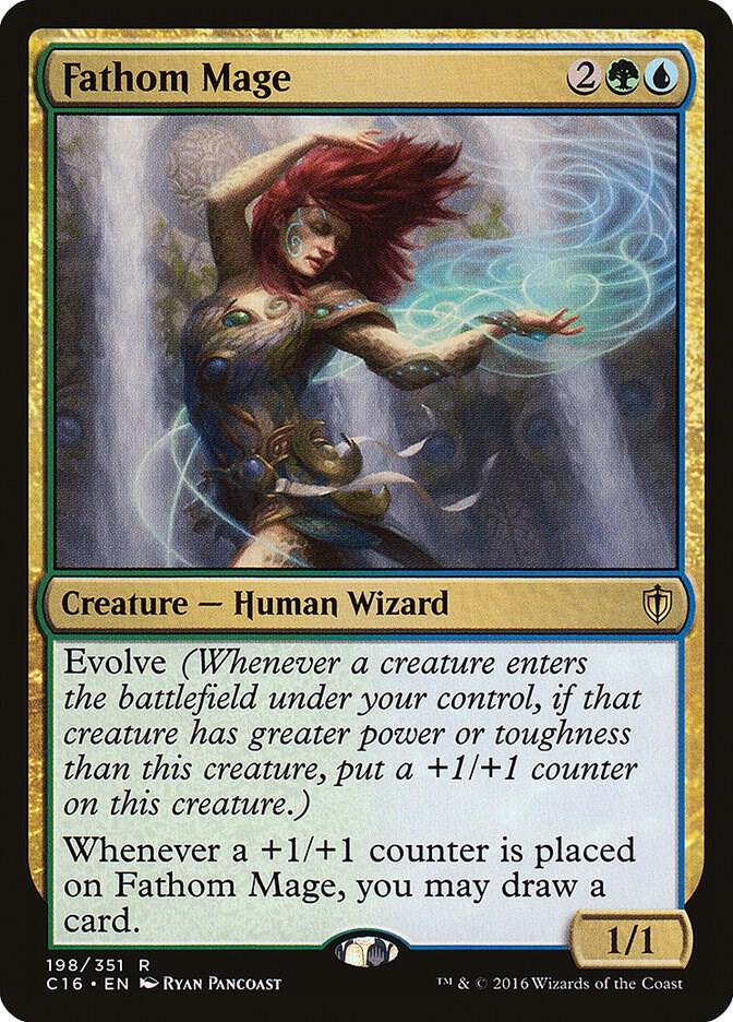 Fathom Mage 198 card from Commander 2016