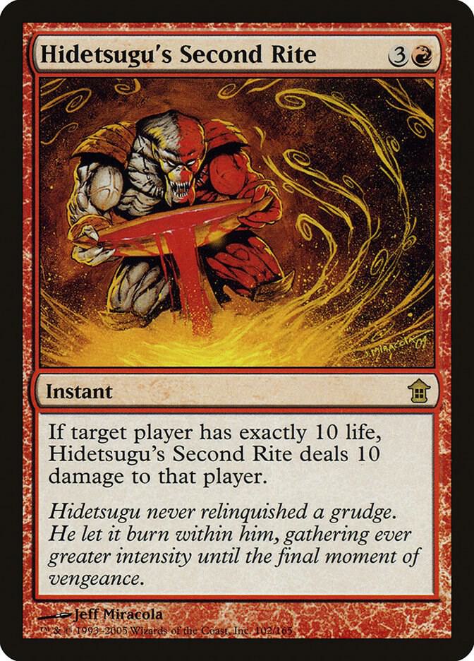 Hidetsugu's Second Rite 102 card from Saviors of Kamigawa