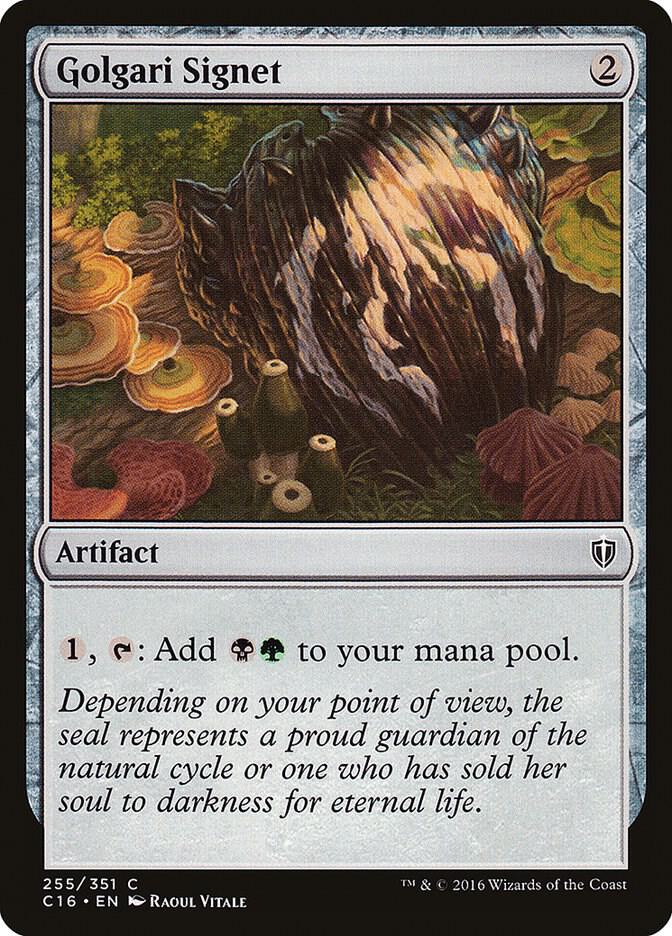 Golgari Signet 255 card from Commander 2016