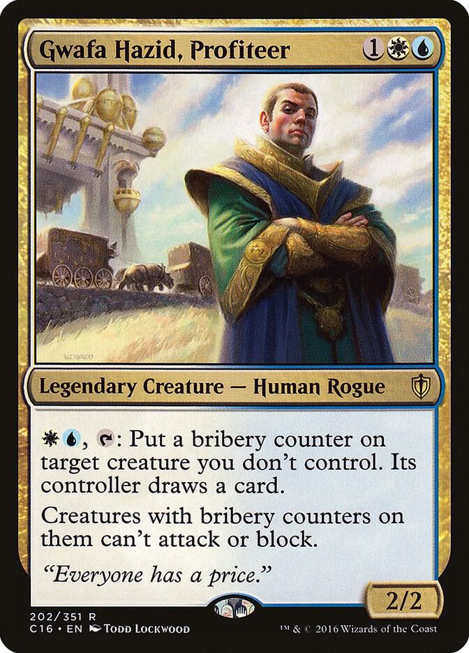 Gwafa Hazid, Profiteer 202 card from Commander 2016