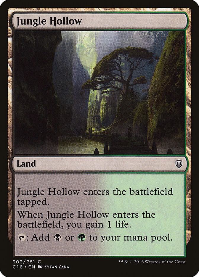 Jungle Hollow 303 card from Commander 2016