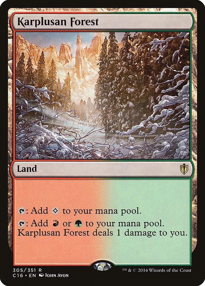 Karplusan Forest 305 card from Commander 2016