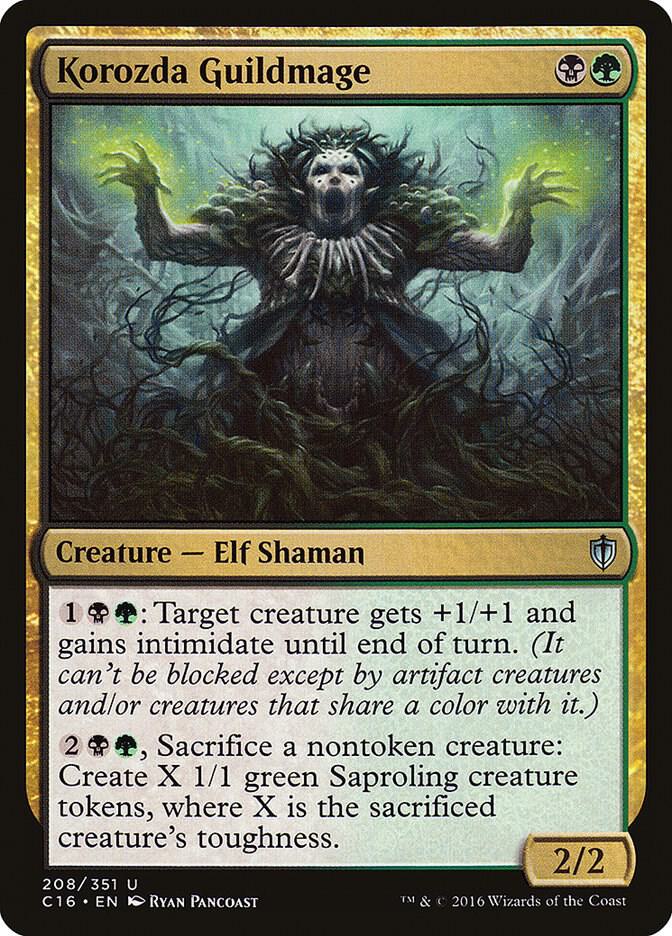 Korozda Guildmage 208 card from Commander 2016