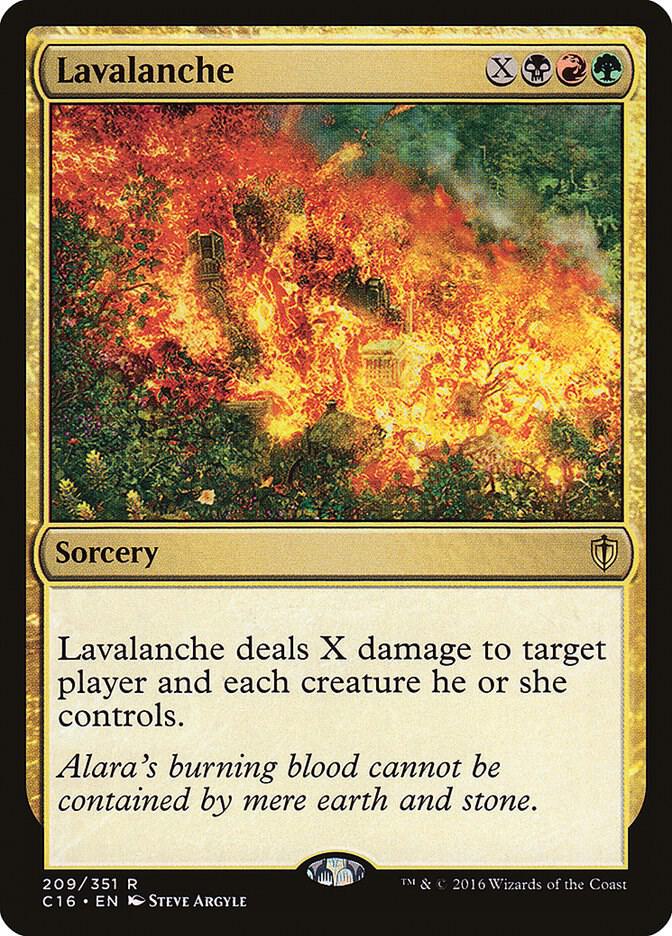 Lavalanche 209 card from Commander 2016