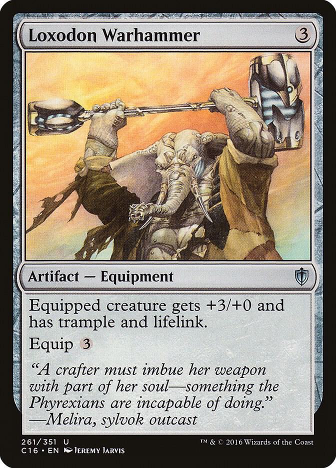 Loxodon Warhammer 261 card from Commander 2016