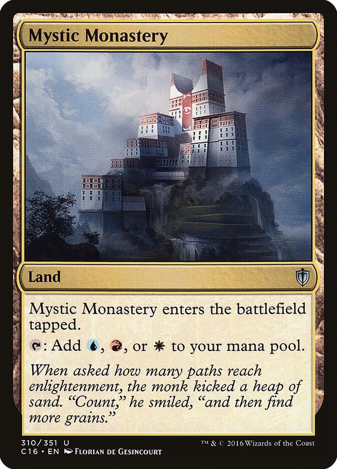 Mystic Monastery 310 card from Commander 2016