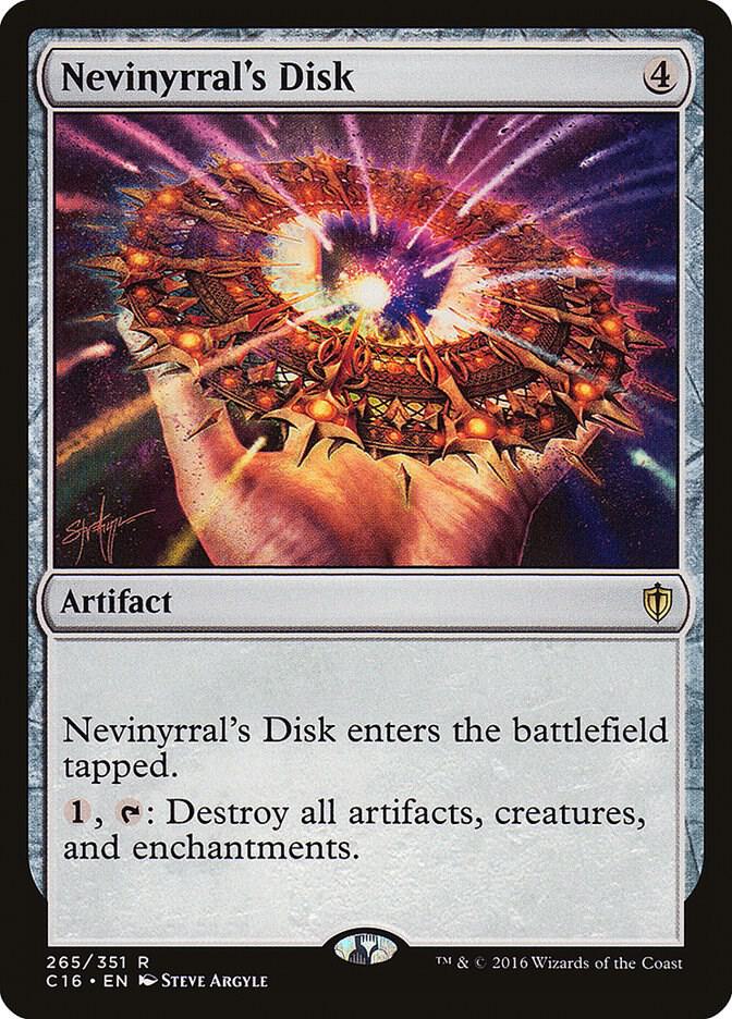 Nevinyrral's Disk 265 card from Commander 2016