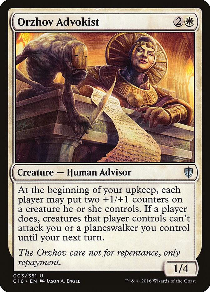 Orzhov Advokist 3 card from Commander 2016