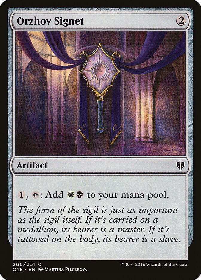 Orzhov Signet 266 card from Commander 2016