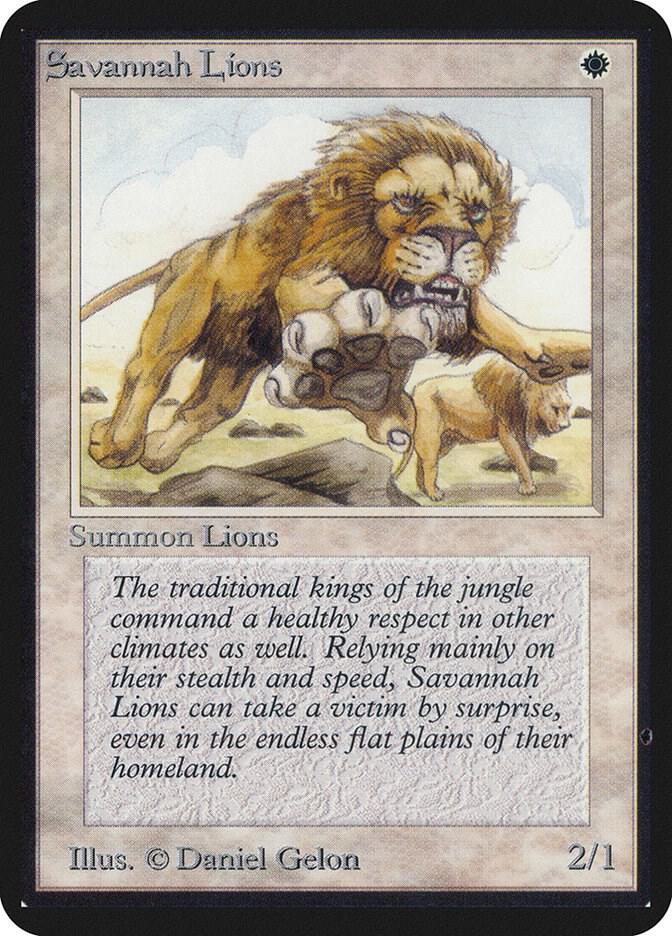 Savannah Lions card from Alpha Edition