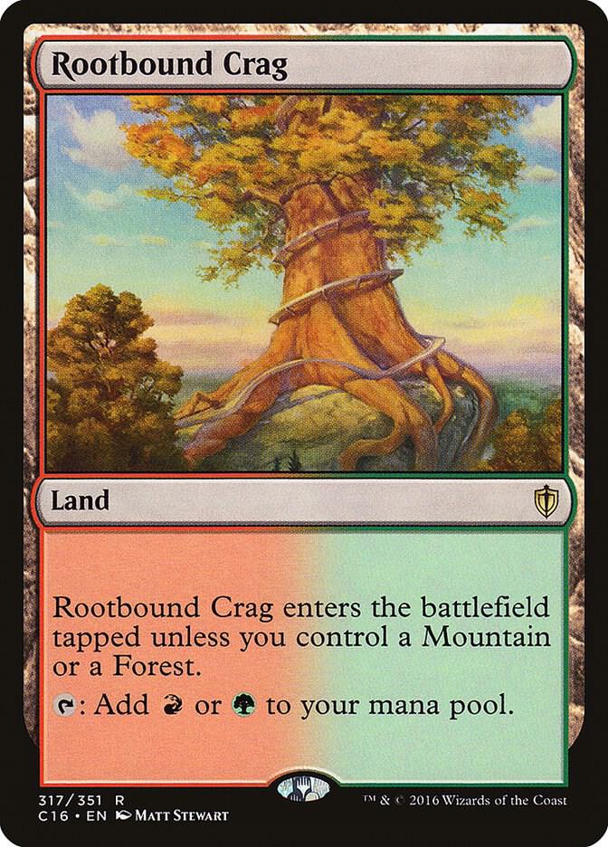 Rootbound Crag 317 card from Commander 2016
