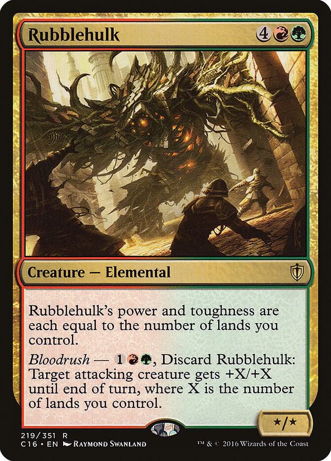 Rubblehulk 219 card from Commander 2016