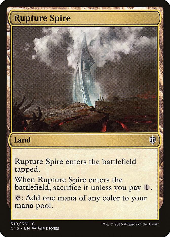 Rupture Spire 319 card from Commander 2016