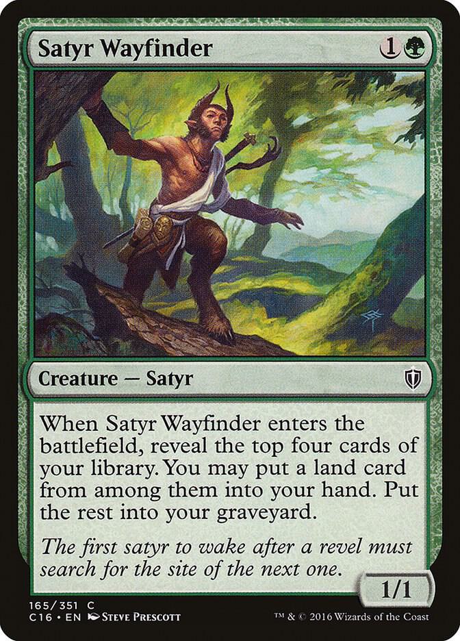 Satyr Wayfinder 165 card from Commander 2016