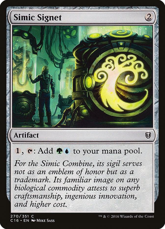 Simic Signet 270 card from Commander 2016