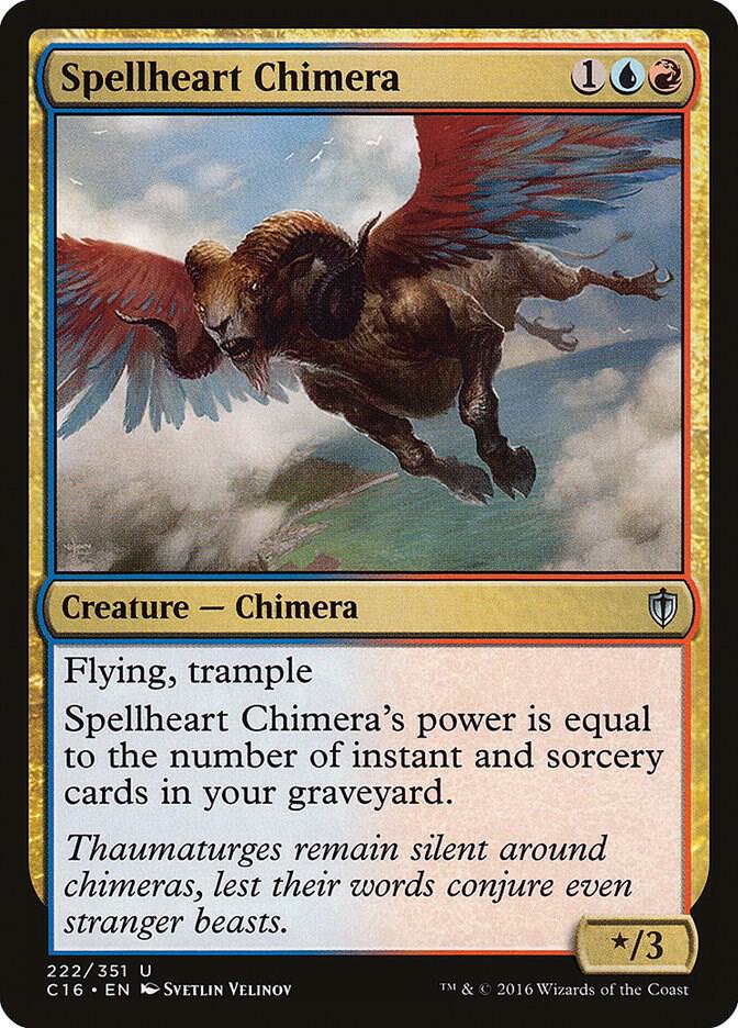 Spellheart Chimera 222 card from Commander 2016
