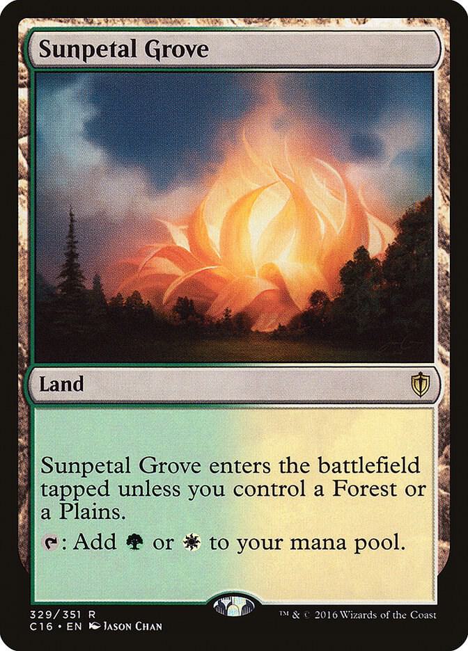 Sunpetal Grove 329 card from Commander 2016