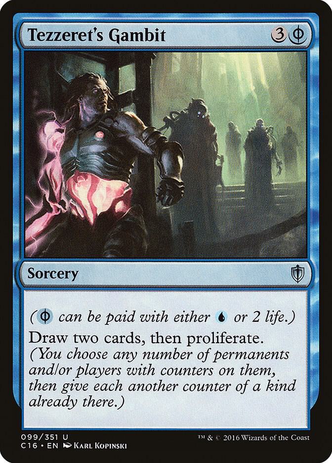 Tezzeret's Gambit 99 card from Commander 2016