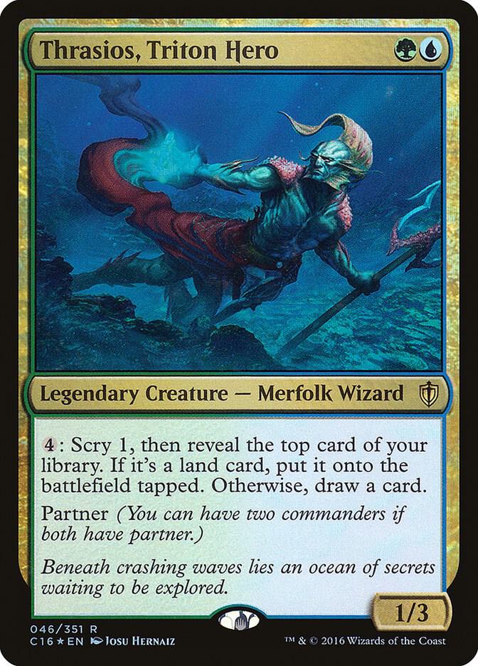 Thrasios, Triton Hero 46 card from Commander 2016