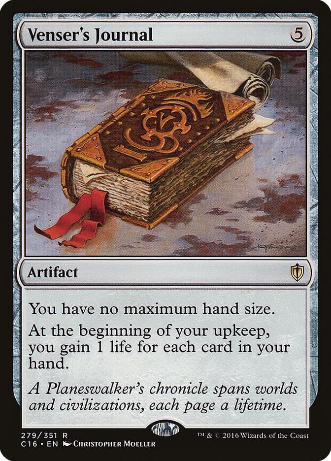 Venser's Journal 279 card from Commander 2016