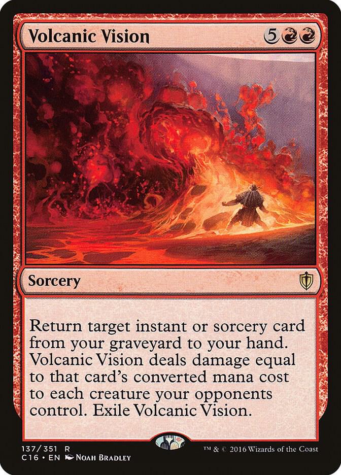 Volcanic Vision 137 card from Commander 2016