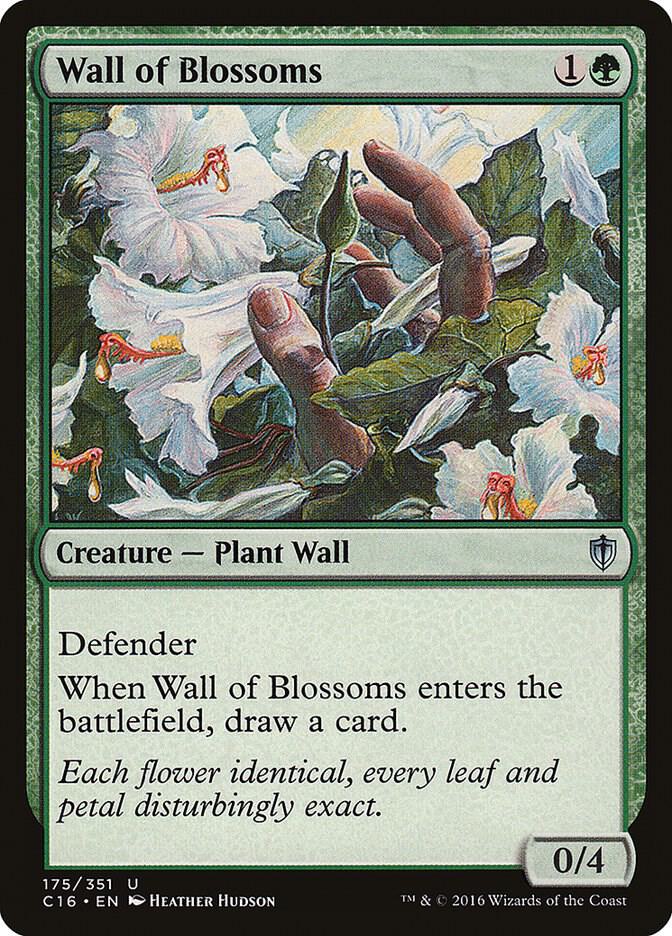 Wall of Blossoms 175 card from Commander 2016