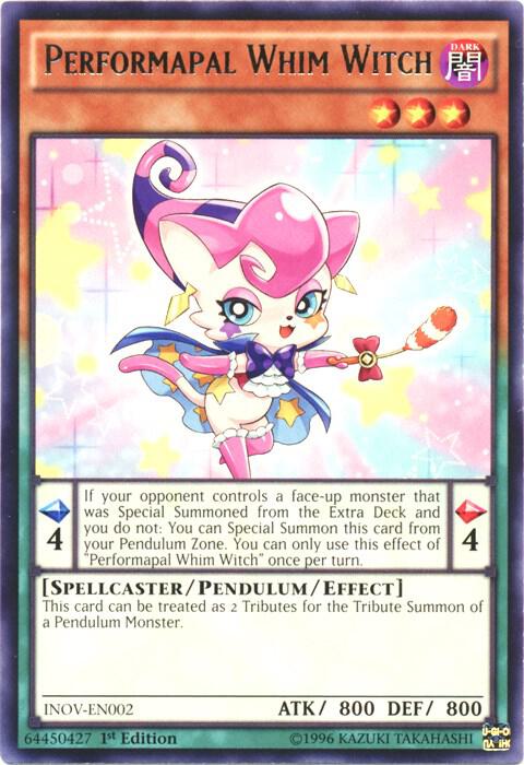Performapal Whim Witch INOV-EN002 card from Invasion: Vengeance