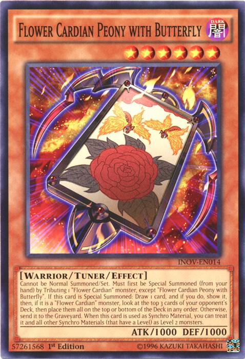 Flower Cardian Peony with Butterfly INOV-EN014 card from Invasion: Vengeance