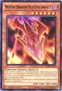 Meteor Dragon Red-Eyes Impact INOV-EN028 card from Invasion: Vengeance