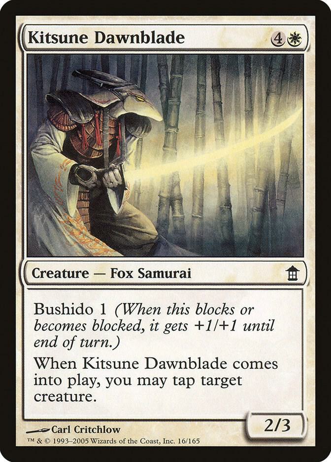 Kitsune Dawnblade 16 card from Saviors of Kamigawa
