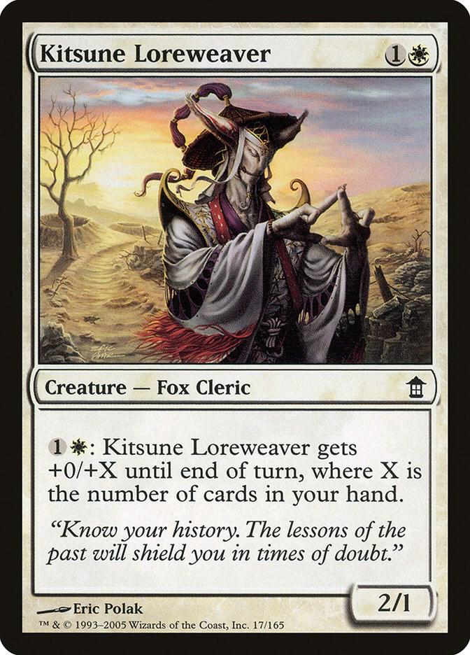 Kitsune Loreweaver 17 card from Saviors of Kamigawa