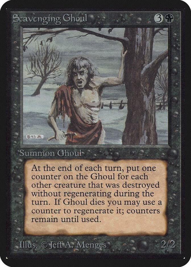 Scavenging Ghoul card from Alpha Edition
