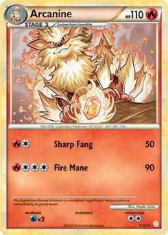 Arcanine - 1/123 (HeartGold & SoulSilver) 001/123 card from Deck Exclusives