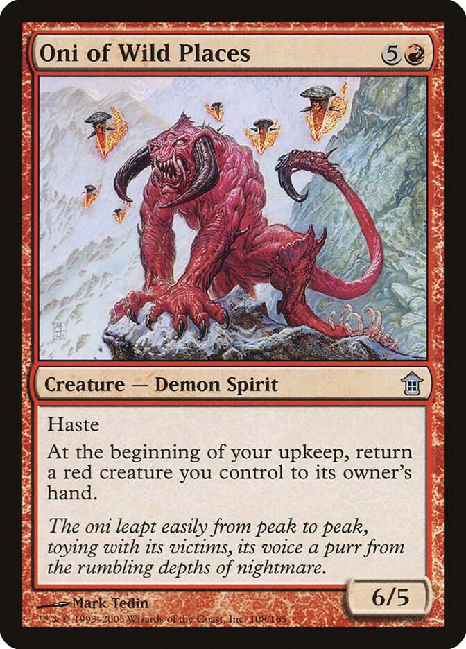 Oni of Wild Places 108 card from Saviors of Kamigawa