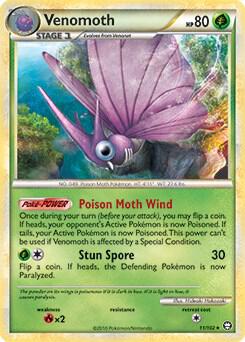 Venomoth - 11/102 (HGSS Triumphant) 011/102 card from Deck Exclusives