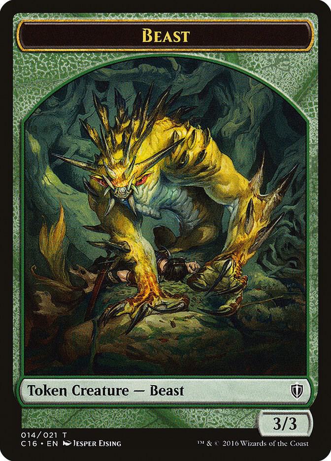 Beast // Ogre Double-Sided Token 14 // 13 card from Commander 2016