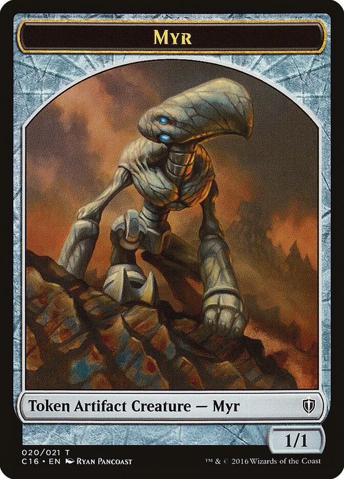 Myr // Bird Double-Sided Token 20 // 2 card from Commander 2016