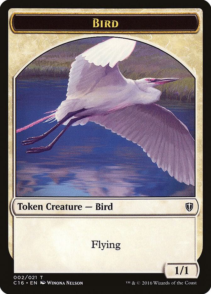 Bird (002) // Saproling Double-Sided Token 2 // 16 card from Commander 2016