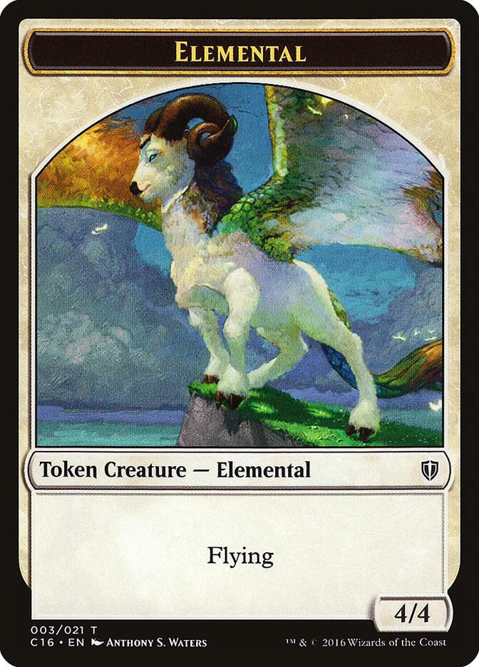 Elemental // Soldier Double-Sided Token 3 // 5 card from Commander 2016