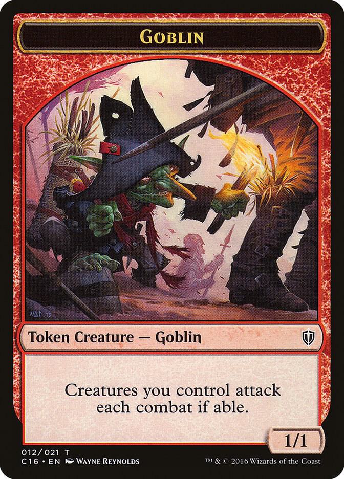 Goblin // Zombie Double-Sided Token 12 // 11 card from Commander 2016