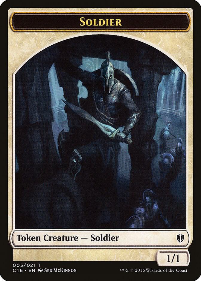 Soldier // Squid Double-Sided Token 5 // 8 card from Commander 2016
