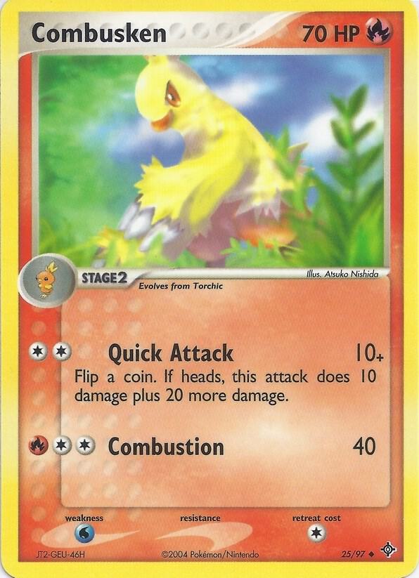Combusken 25 card from EX Battle Stadium