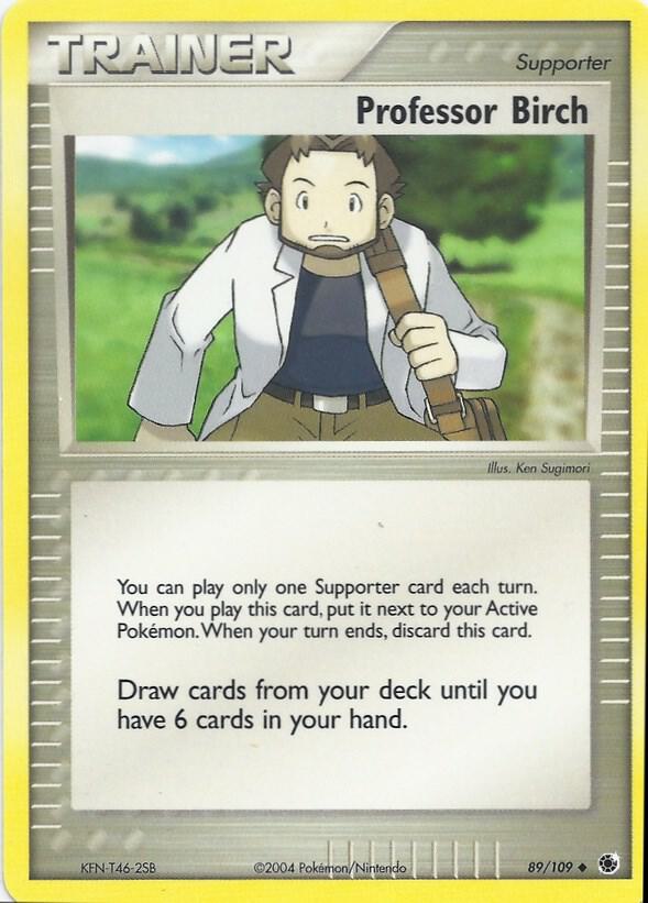 Professor Birch 89 card from EX Battle Stadium