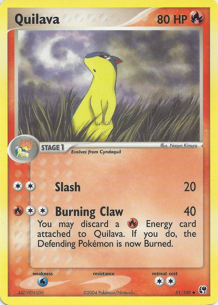 Quilava 51 card from EX Battle Stadium