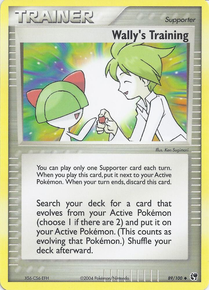 Wally's Training 89 card from EX Battle Stadium