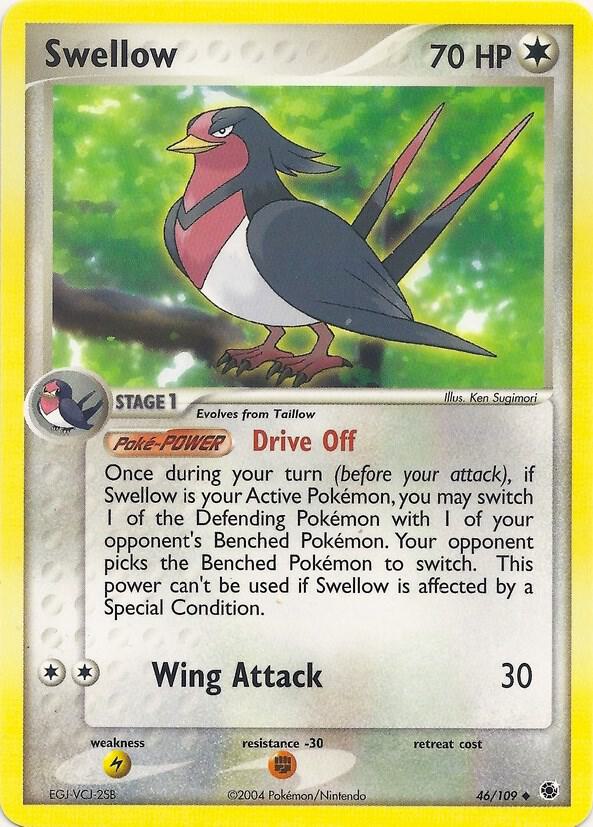 Swellow 46 card from EX Battle Stadium