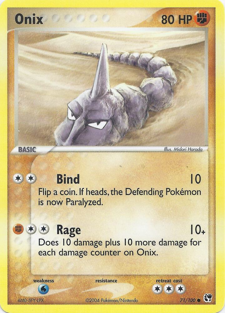 Onix 71 card from EX Battle Stadium