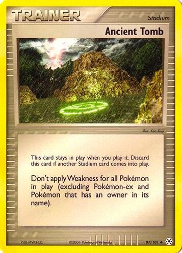 Ancient Tomb 87 card from EX Battle Stadium