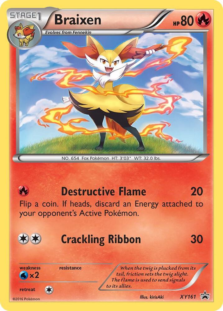 Braixen XY161 card from XY Promos